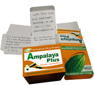 ampalaya plus herbal food supplement with Kalyeserye